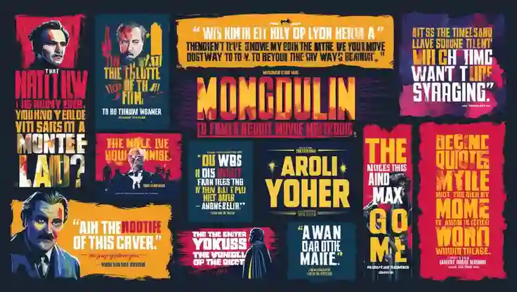Iconic movie quotes collage with deep meanings